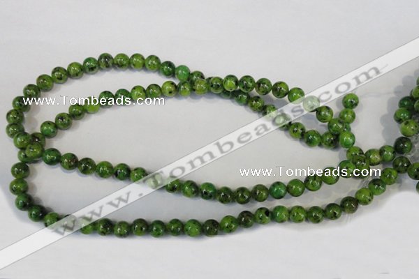 CLJ220 15.5 inches 8mm round dyed sesame jasper beads wholesale