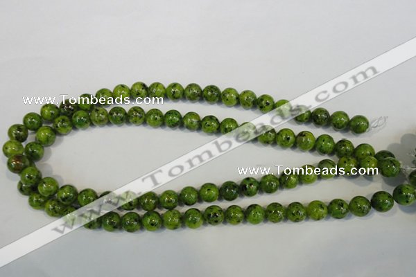 CLJ230 15.5 inches 10mm round dyed sesame jasper beads wholesale