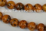 CLJ231 15.5 inches 10mm round dyed sesame jasper beads wholesale