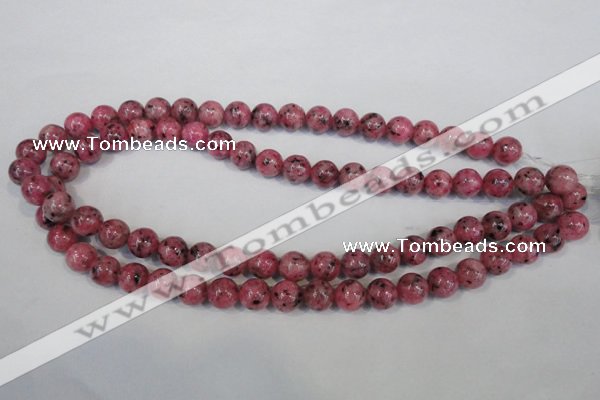 CLJ232 15.5 inches 10mm round dyed sesame jasper beads wholesale