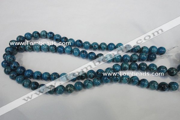 CLJ235 15.5 inches 10mm round dyed sesame jasper beads wholesale