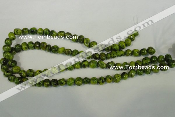 CLJ240 15.5 inches 10mm nuggets dyed sesame jasper beads wholesale