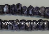 CLJ248 15.5 inches 6*11mm faceted nuggets dyed sesame jasper beads