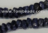 CLJ249 15.5 inches 6*11mm faceted nuggets dyed sesame jasper beads