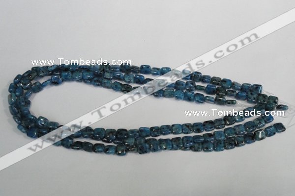 CLJ256 15.5 inches 8*8mm square dyed sesame jasper beads wholesale