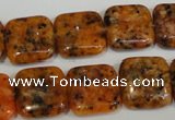 CLJ271 15.5 inches 16*16mm square dyed sesame jasper beads wholesale