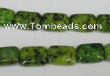 CLJ280 15.5 inches 10*14mm rectangle dyed sesame jasper beads wholesale