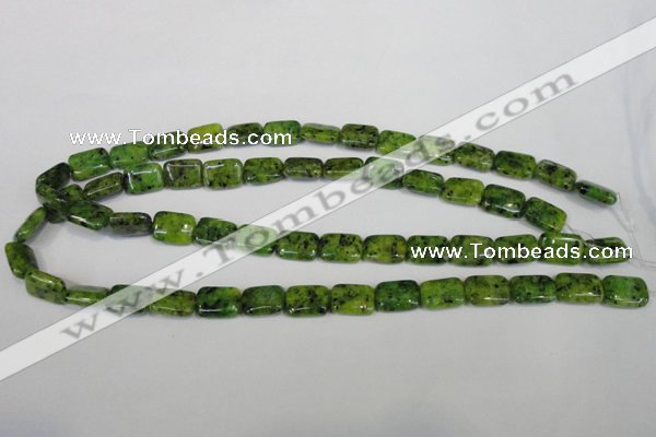 CLJ280 15.5 inches 10*14mm rectangle dyed sesame jasper beads wholesale