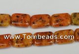 CLJ281 15.5 inches 10*14mm rectangle dyed sesame jasper beads wholesale