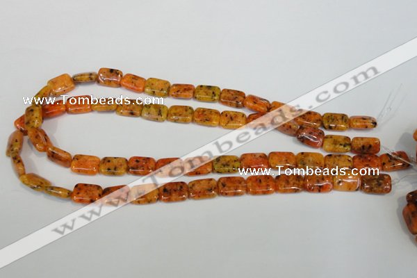 CLJ281 15.5 inches 10*14mm rectangle dyed sesame jasper beads wholesale