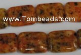 CLJ291 15.5 inches 15*20mm rectangle dyed sesame jasper beads wholesale