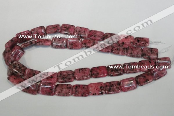 CLJ292 15.5 inches 15*20mm rectangle dyed sesame jasper beads wholesale