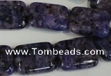 CLJ293 15.5 inches 15*20mm rectangle dyed sesame jasper beads wholesale