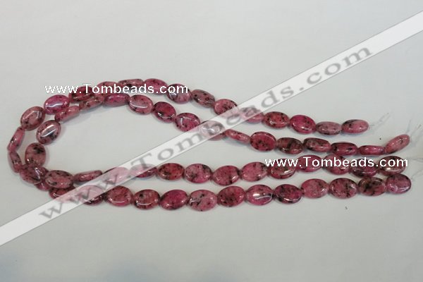 CLJ319 15.5 inches 10*14mm oval dyed sesame jasper beads wholesale