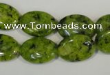 CLJ321 15.5 inches 13*18mm oval dyed sesame jasper beads wholesale