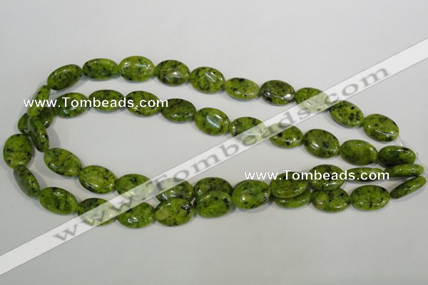 CLJ321 15.5 inches 13*18mm oval dyed sesame jasper beads wholesale