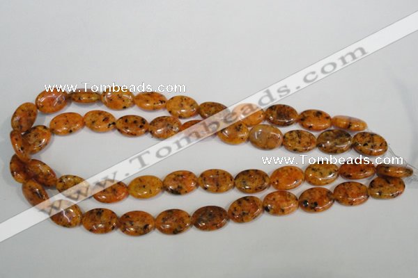 CLJ322 15.5 inches 13*18mm oval dyed sesame jasper beads wholesale