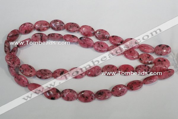 CLJ323 15.5 inches 13*18mm oval dyed sesame jasper beads wholesale