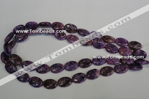 CLJ324 15.5 inches 13*18mm oval dyed sesame jasper beads wholesale