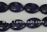 CLJ325 15.5 inches 13*18mm oval dyed sesame jasper beads wholesale