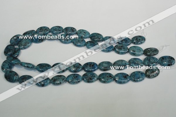 CLJ326 15.5 inches 13*18mm oval dyed sesame jasper beads wholesale