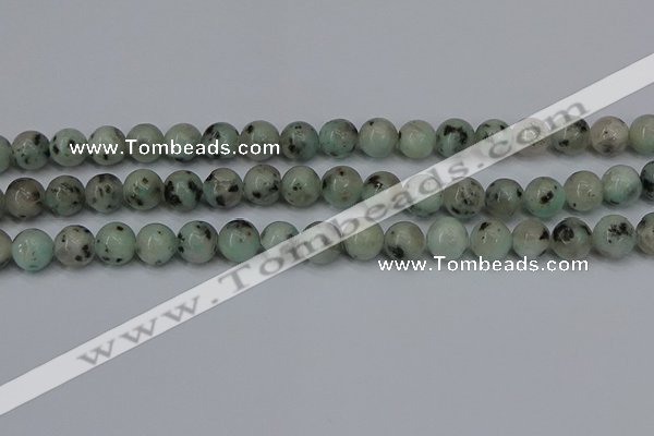 CLJ403 15.5 inches 10mm round sesame jasper beads wholesale