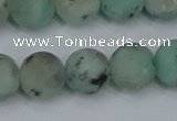 CLJ414 15.5 inches 12mm round matte sesame jasper beads wholesale