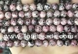 CLJ504 15.5 inches 4mm,6mm,8mm,10mm & 12mm round sesame jasper beads