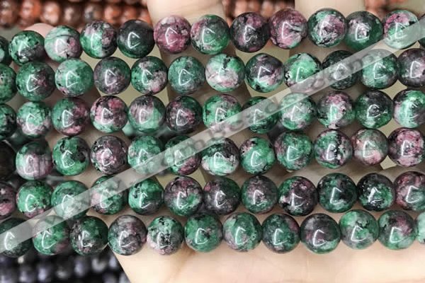 CLJ528 15.5 inches 4mm,6mm,8mm,10mm & 12mm round sesame jasper beads