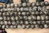 CLJ530 15.5 inches 4mm,6mm,8mm,10mm & 12mm round sesame jasper beads