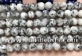 CLJ551 15.5 inches 6mm,8mm,10mm & 12mm faceted round sesame jasper beads