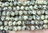 CLJ552 15.5 inches 6mm,8mm,10mm & 12mm faceted round sesame jasper beads