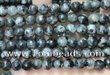 CLJ565 15.5 inches 6mm,8mm,10mm & 12mm faceted round sesame jasper beads