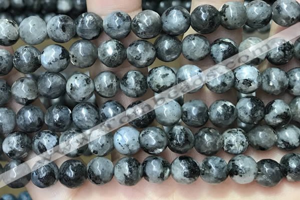 CLJ565 15.5 inches 6mm,8mm,10mm & 12mm faceted round sesame jasper beads