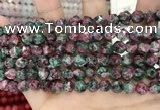 CLJ627 15 inches 8mm faceted nuggets sesame jasper beads