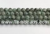 CLJ643 15.5 inches 12mm faceted round sesame jasper beads wholesale