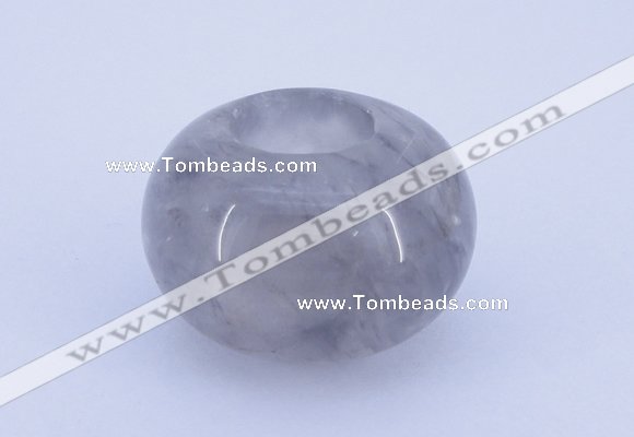 CLO02 19*30mm rondelle loose cloudy quartz gemstone beads wholesale