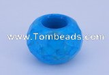 CLO14 19*30mm faceted rondelle loose turquoise gemstone beads wholesale