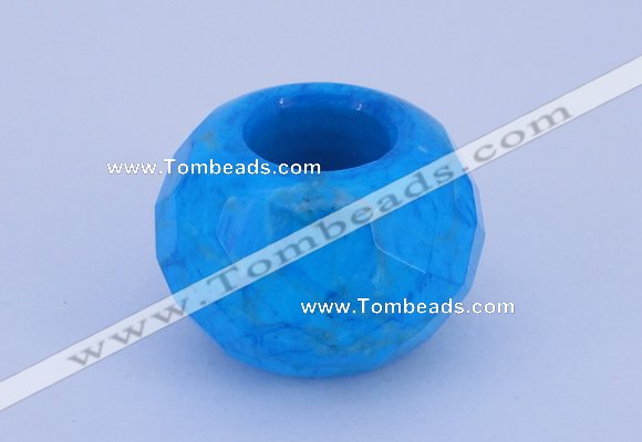 CLO14 19*30mm faceted rondelle loose turquoise gemstone beads wholesale