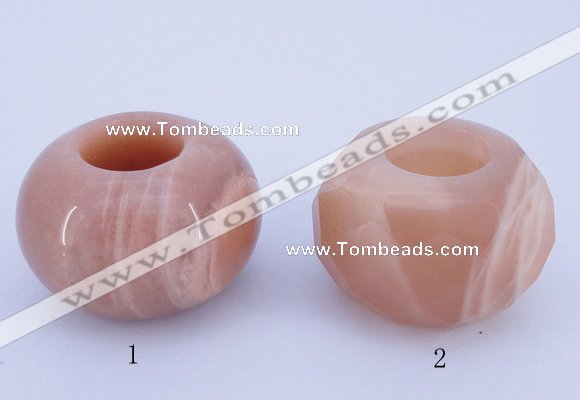 CLO15 19*30mm rondelle loose moonstone gemstone beads wholesale