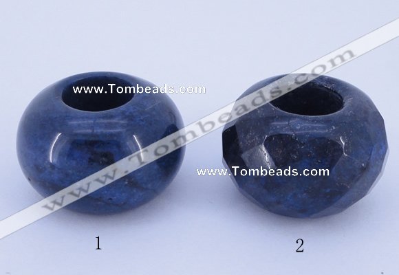 CLO17 19*30mm rondelle loose blue dumortierite gemstone beads wholesale