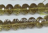 CLQ15 15.5 inches 8*12mm faceted rondelle natural lemon quartz beads