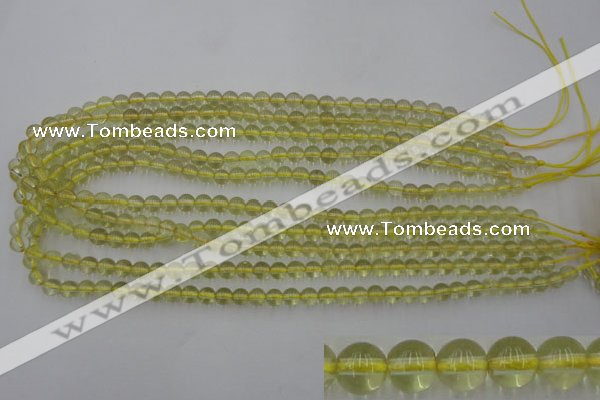 CLQ151 15.5 inches 6mm round natural lemon quartz beads wholesale