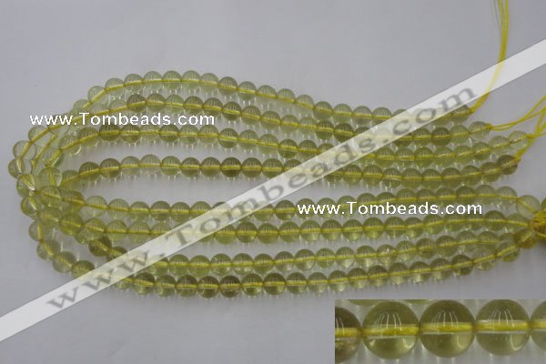 CLQ152 15.5 inches 8mm round natural lemon quartz beads wholesale