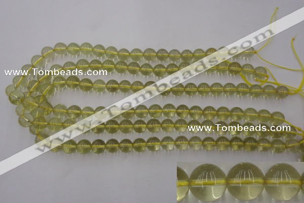 CLQ153 15.5 inches 10mm round natural lemon quartz beads wholesale