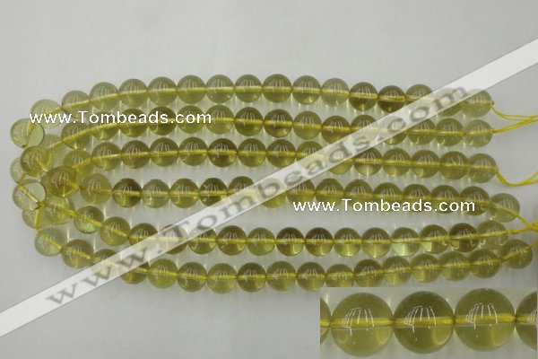 CLQ154 15.5 inches 12mm round natural lemon quartz beads wholesale