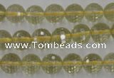 CLQ163 15.5 inches 10mm faceted round natural lemon quartz beads