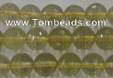 CLQ164 15.5 inches 12mm faceted round natural lemon quartz beads