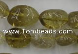 CLQ170 15.5 inches 12*16mm – 14*22mm nuggets natural lemon quartz beads