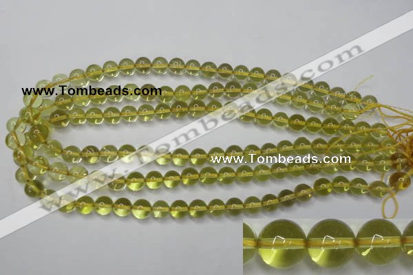 CLQ202 15.5 inches 8mm round natural lemon quartz beads wholesale